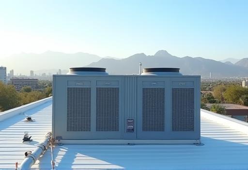 Commercial HVAC unit on Goodyear business rooftop
